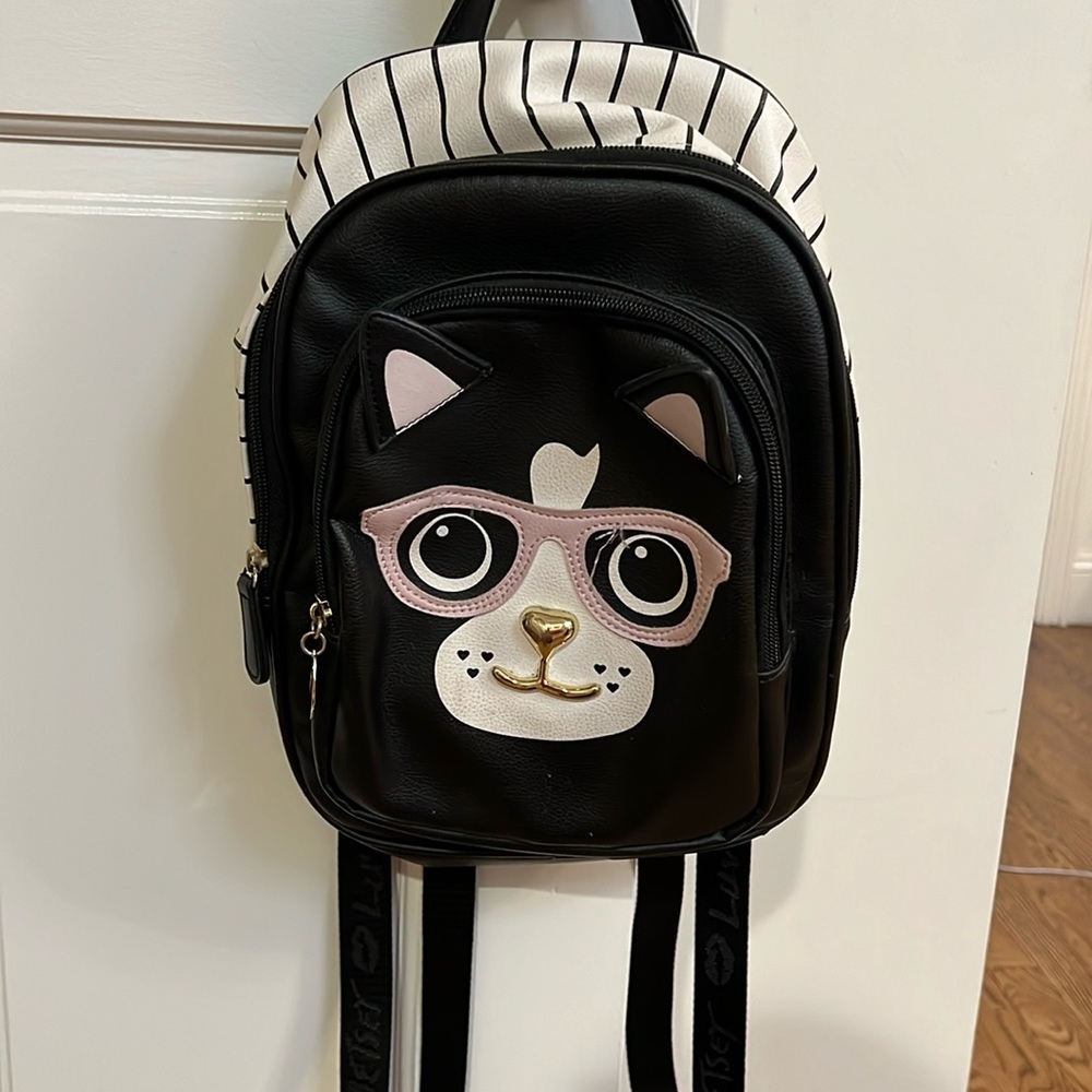 Mini leather backpack
